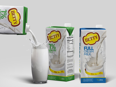 Betty Milk Boxes Pouring
